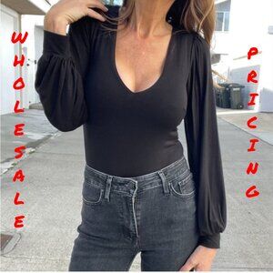 Wholesale Bundle $10 X 2 Bodysuits - LOVINGLY Bodysuit - Black